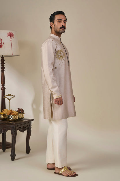 Grey Astral Bloom Kurta