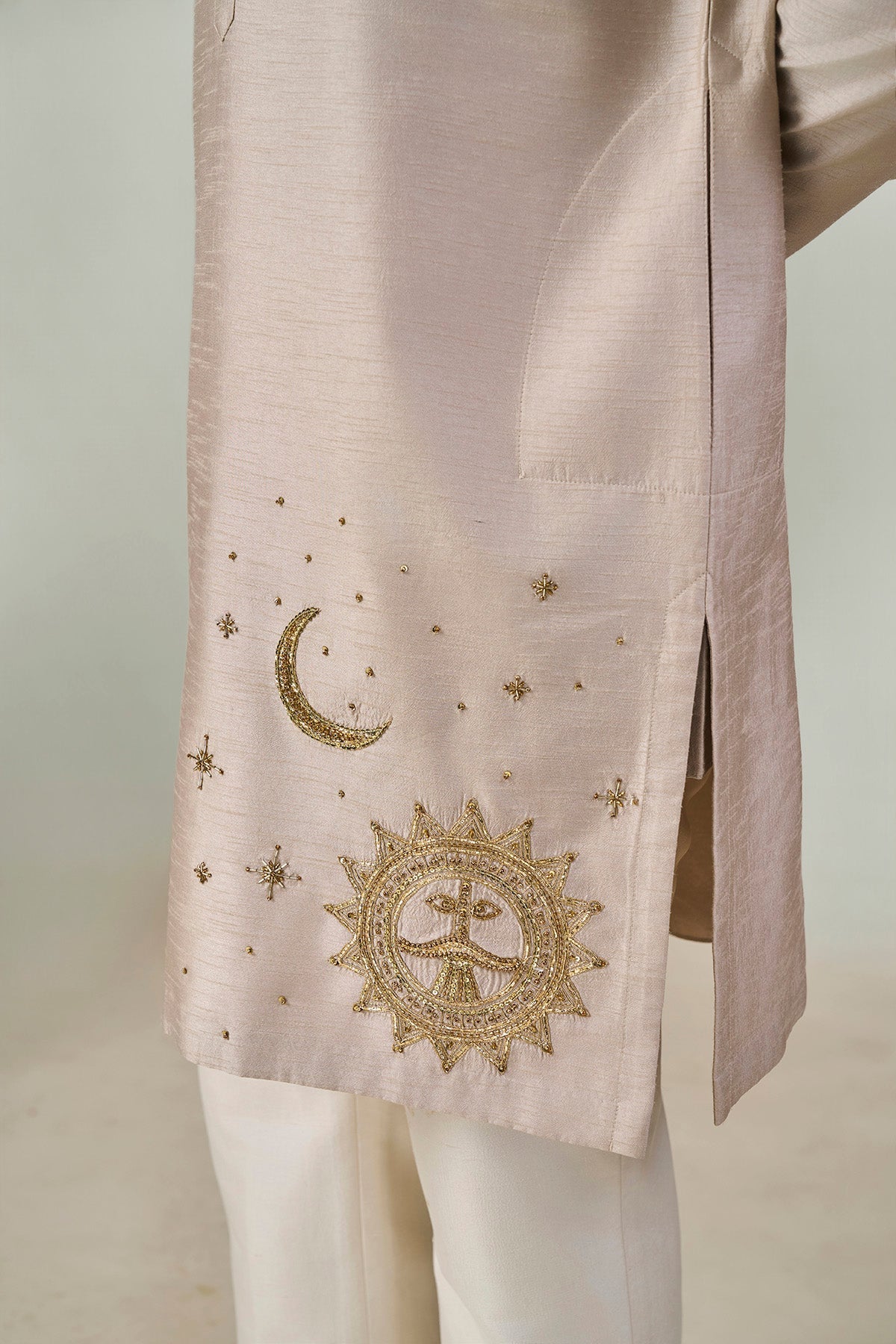 Grey Astral Bloom Kurta