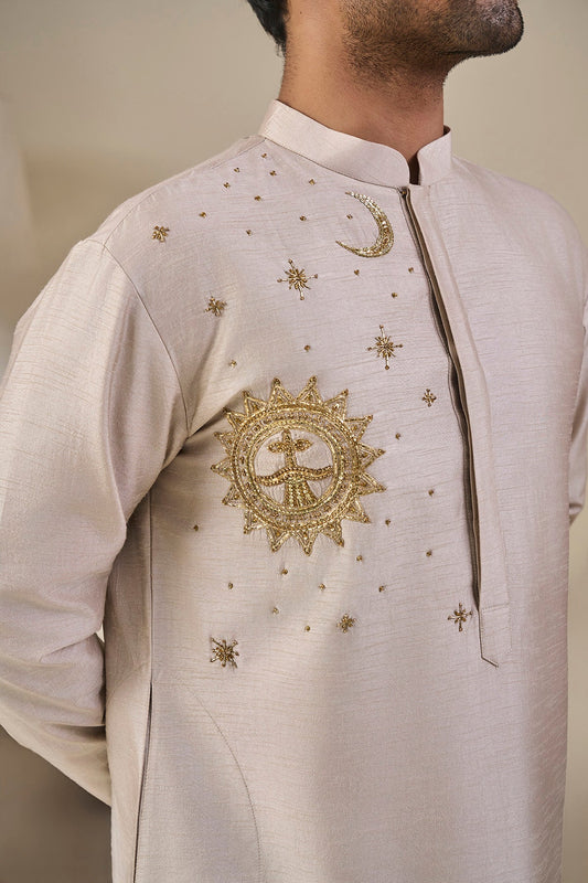 Grey Astral Bloom Kurta