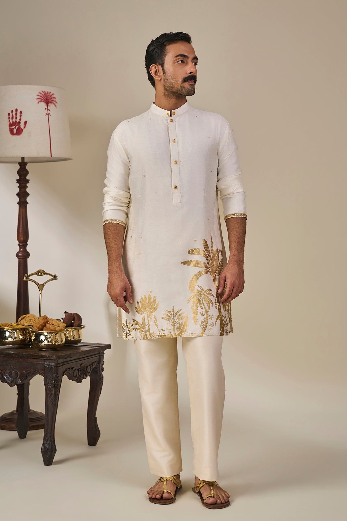 Ivory Backwater Postcard Kurta Set