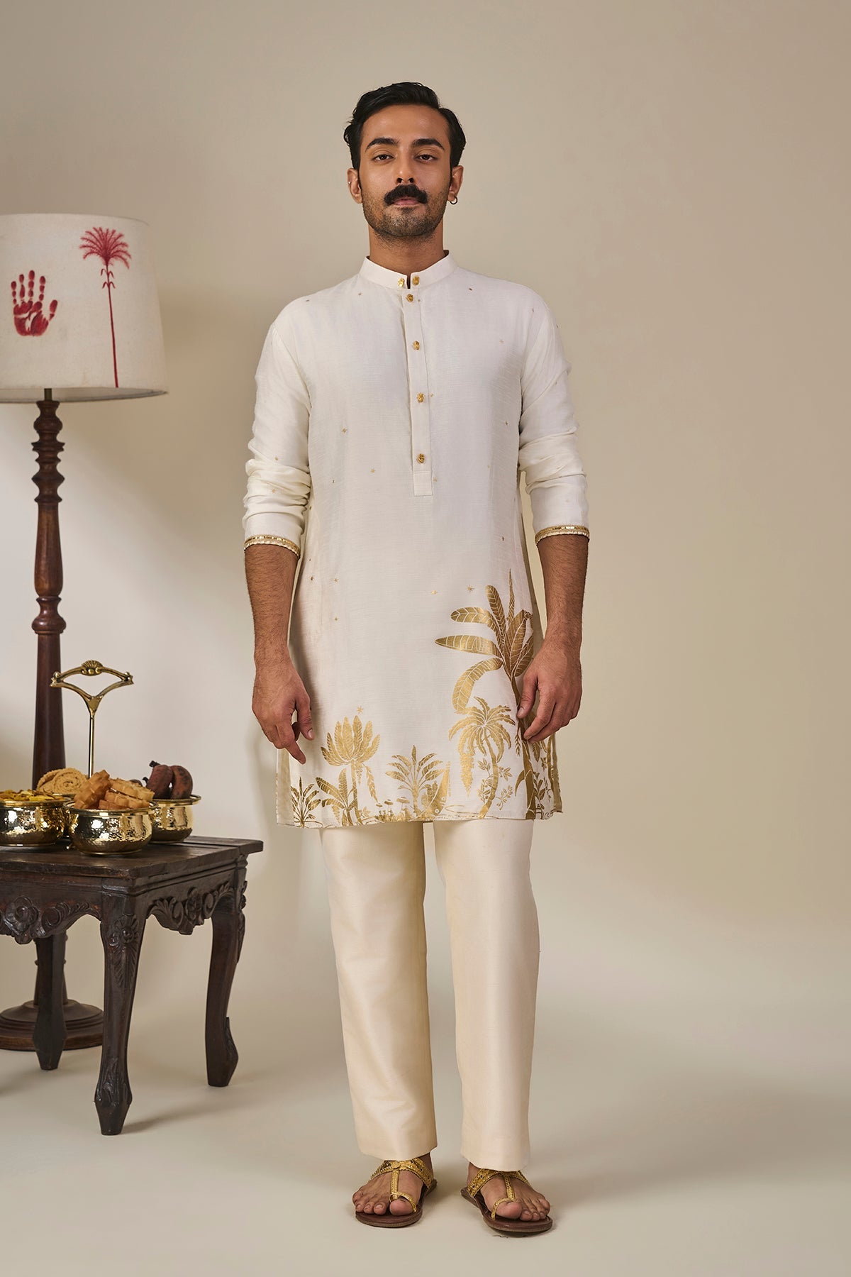 Ivory Backwater Postcard Kurta Set