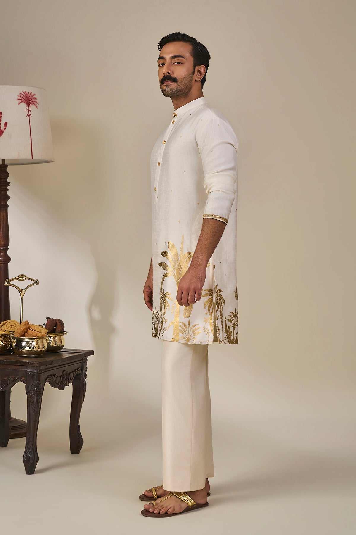 Ivory Backwater Postcard Kurta Set