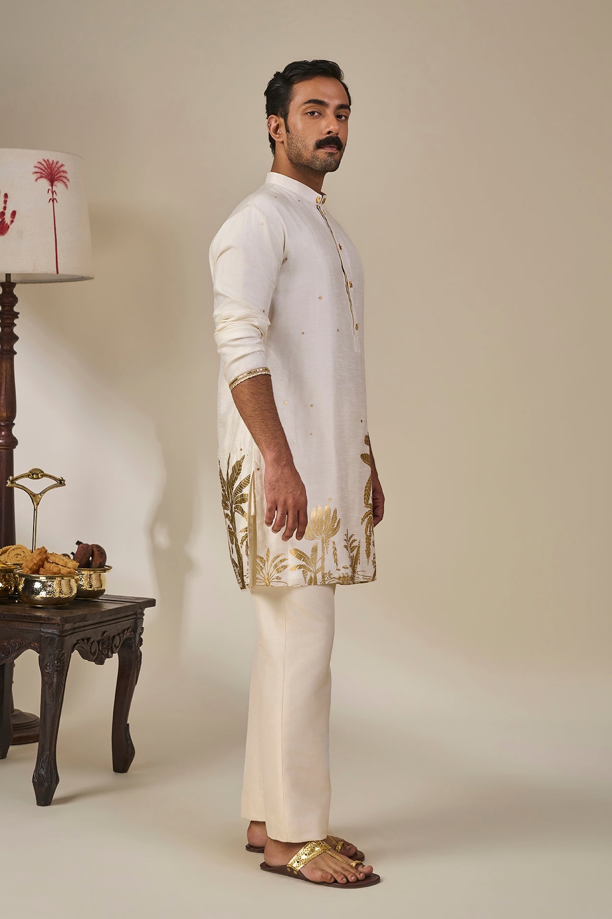Ivory Backwater Postcard Kurta Set
