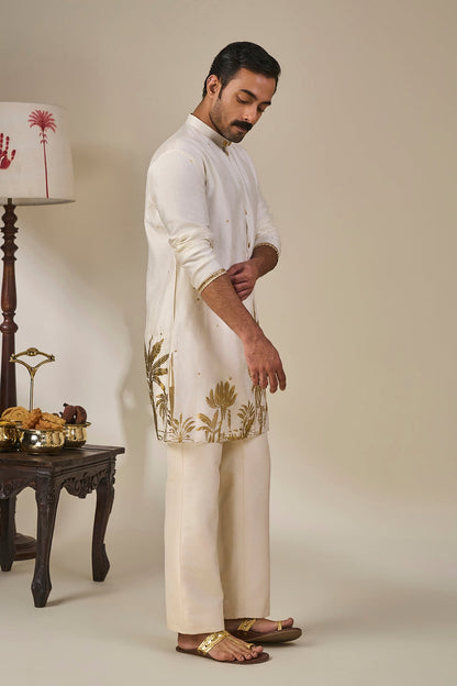 Ivory Backwater Postcard Kurta Set
