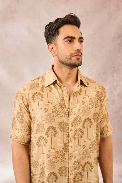 Beige Midnight Maze Shirt