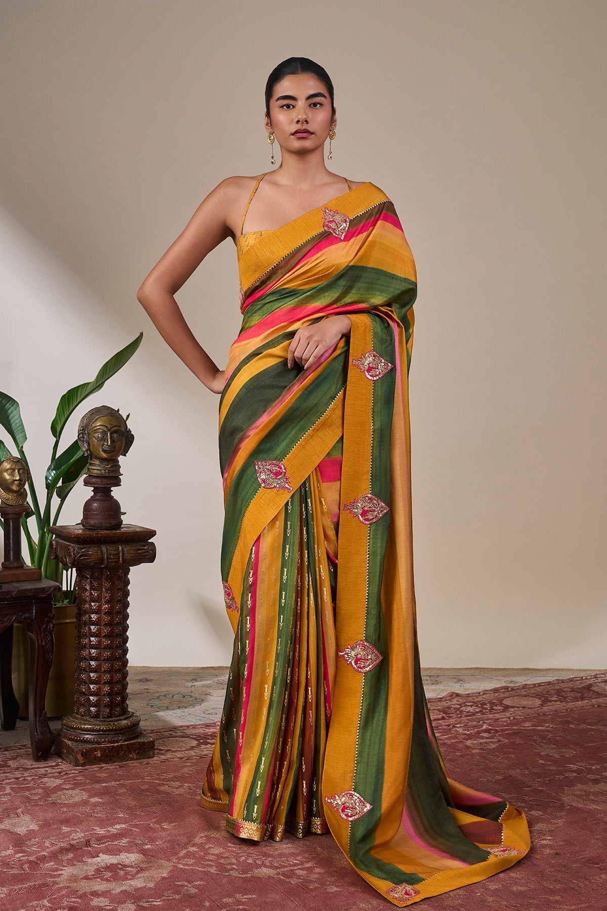 Spice Stripes Saree