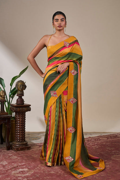Spice Stripes Saree