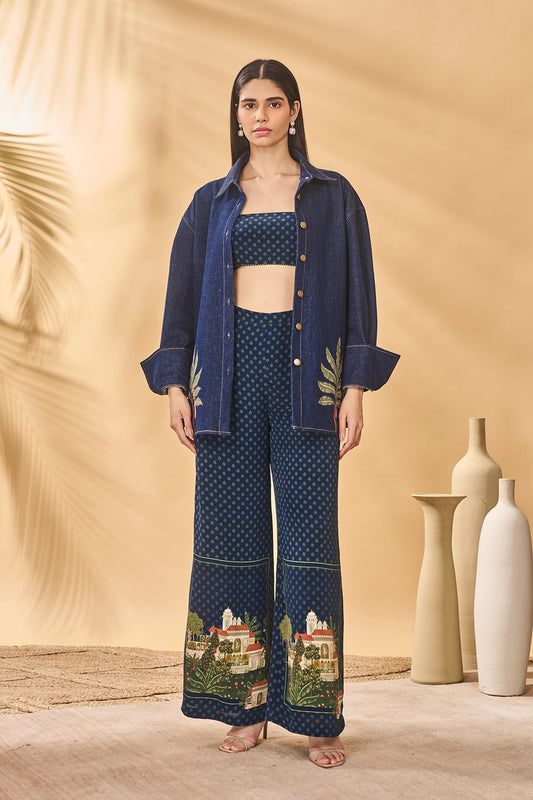 Midnight Trellis Palm Set