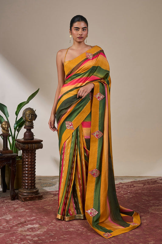Spice Stripes Saree