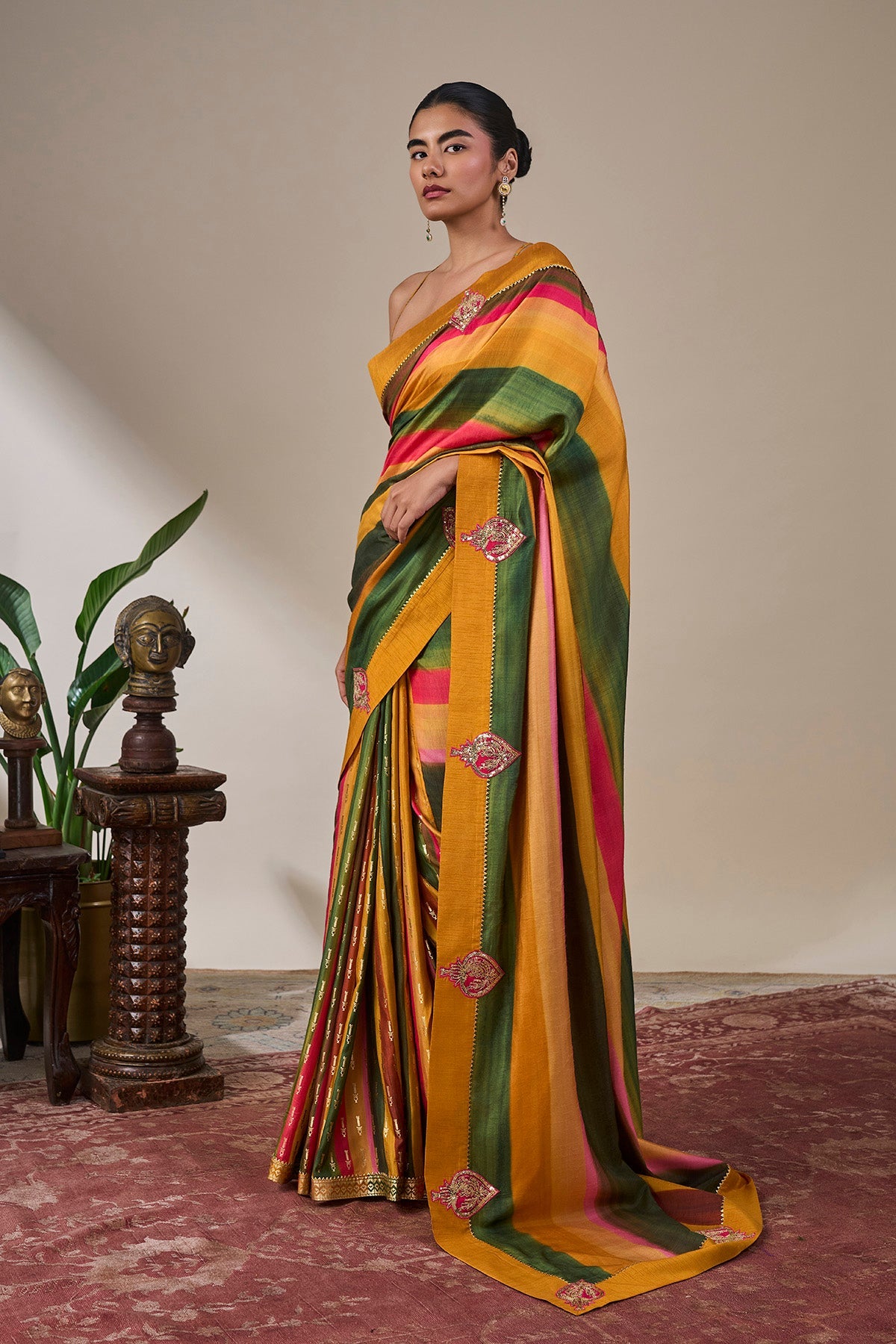 Spice Stripes Saree