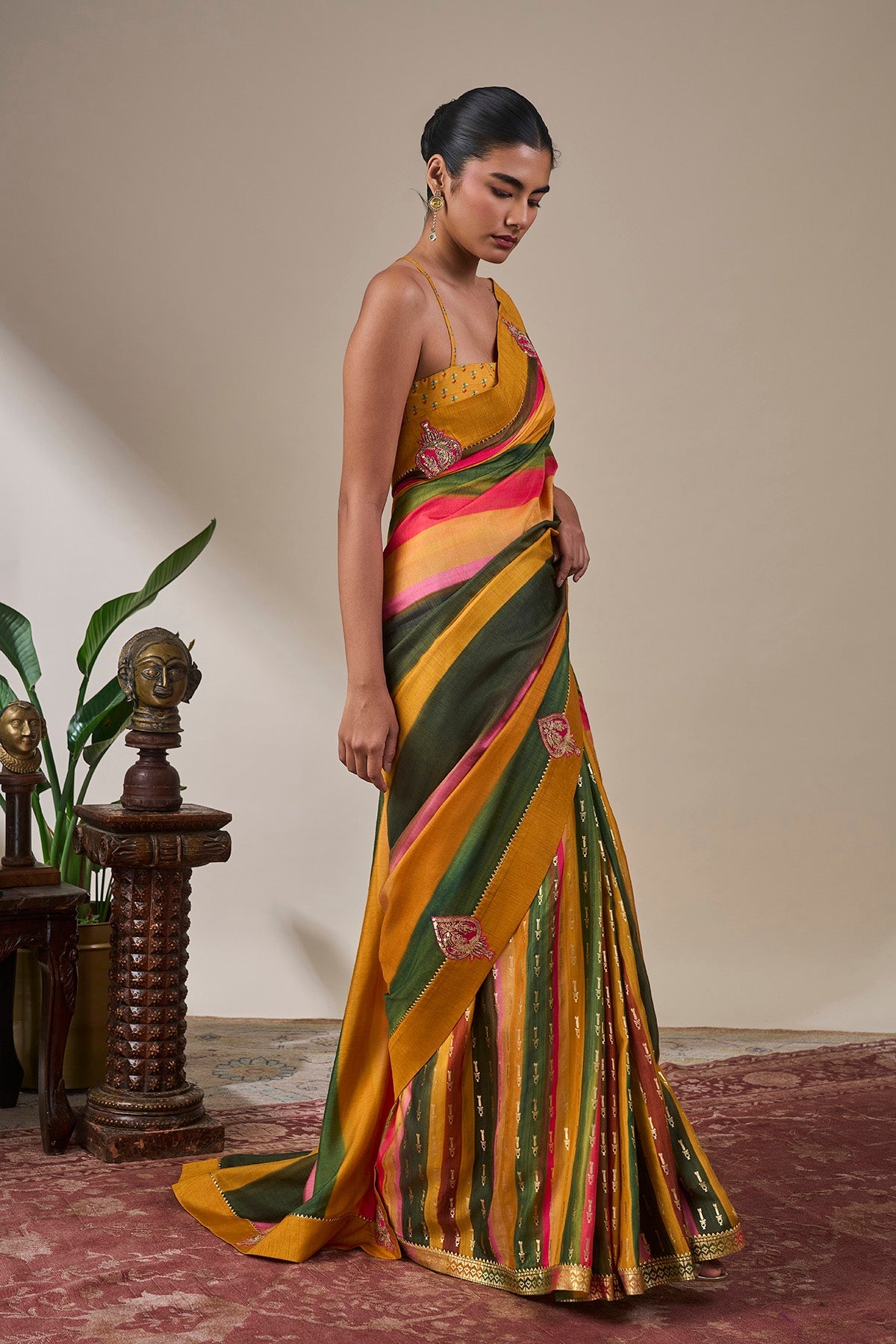 Spice Stripes Saree