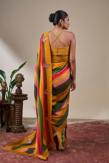 Spice Stripes Saree