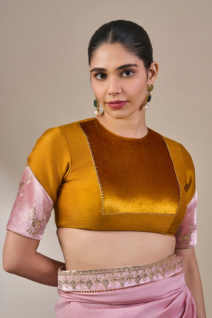Dusty Pink Heritage Pop Saree