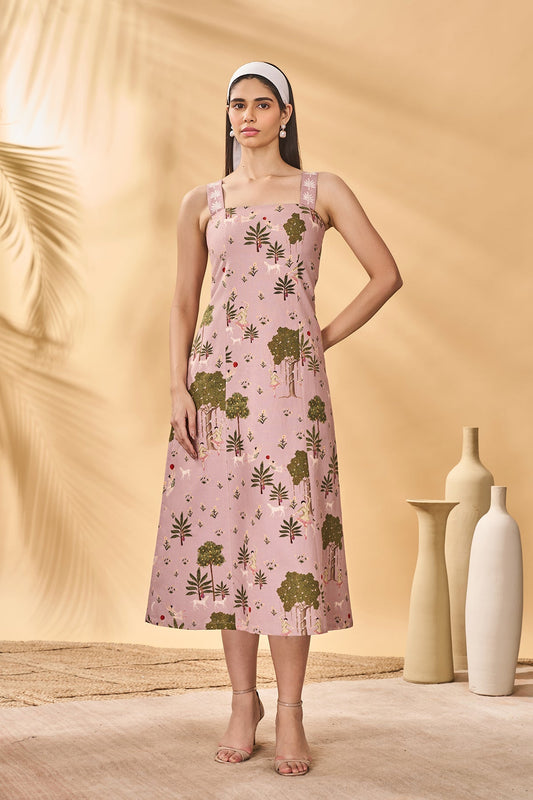 Pink Pirouette Picnic Midi Dress
