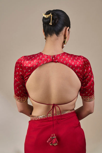 Crimson Khari Saree