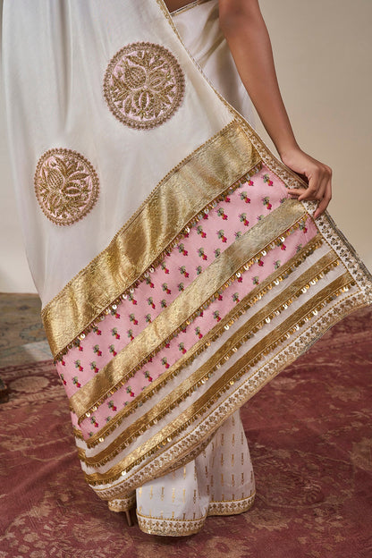 Ivory Darbaar Saree