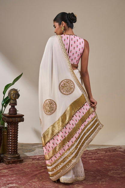 Ivory Darbaar Saree
