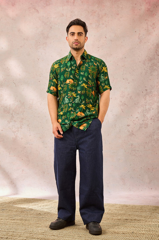 Green Tropical Rhapsody Shirt