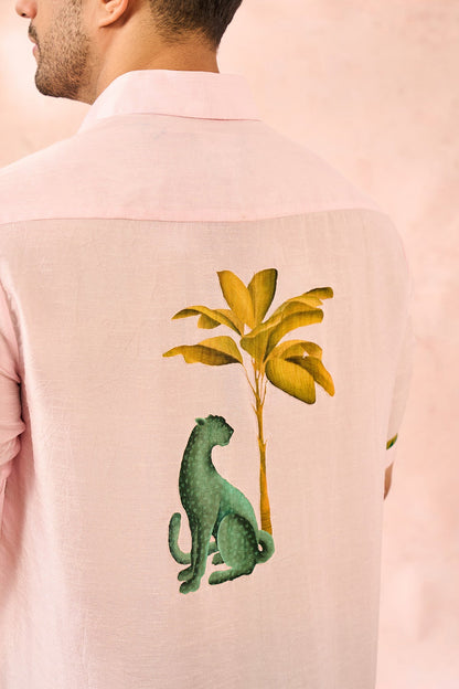 Baby Pink Leopard Print Shirt