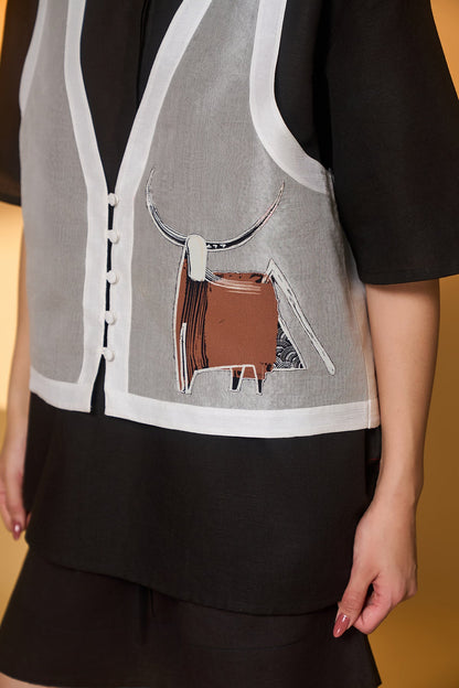Midnight Set with Pasture of Dreams Sheer Vest