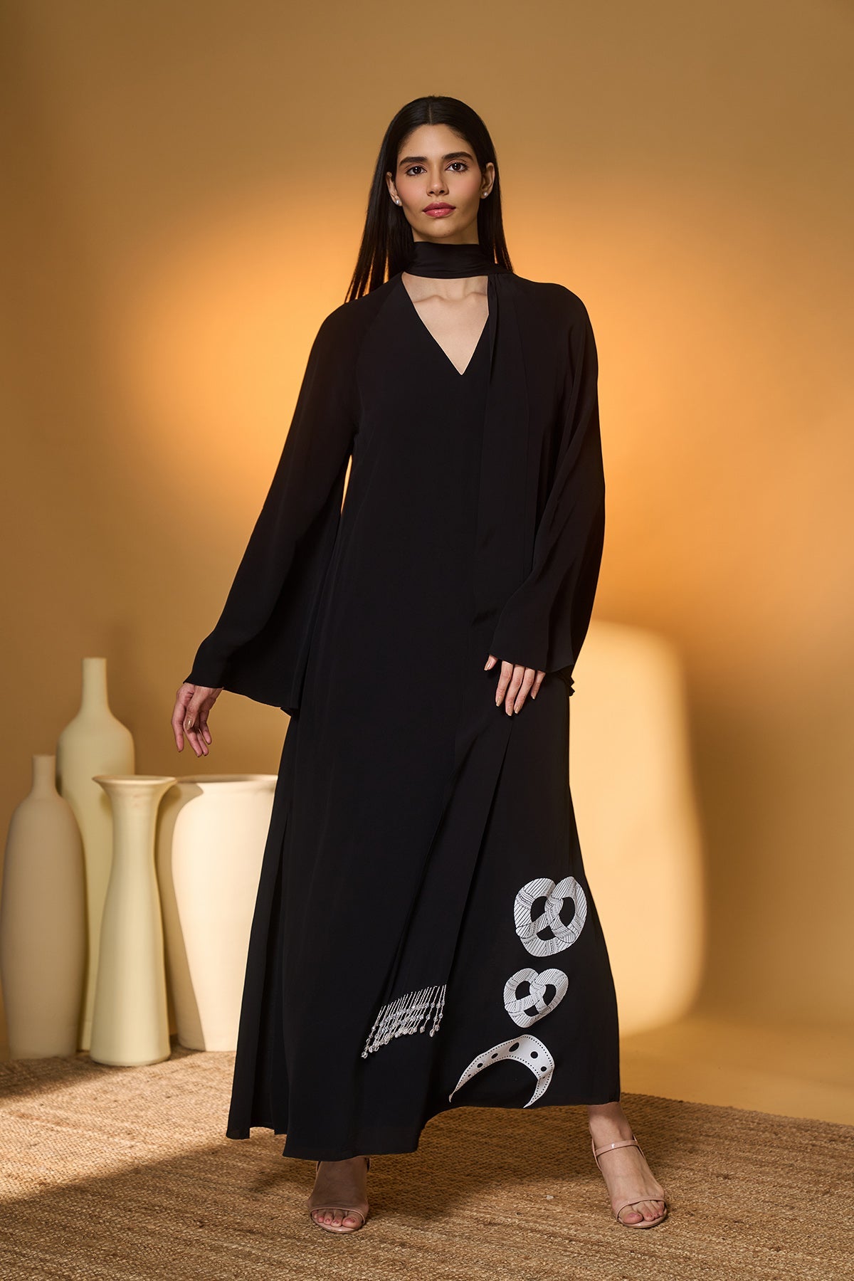 Black Midnight Snack Kaftan
