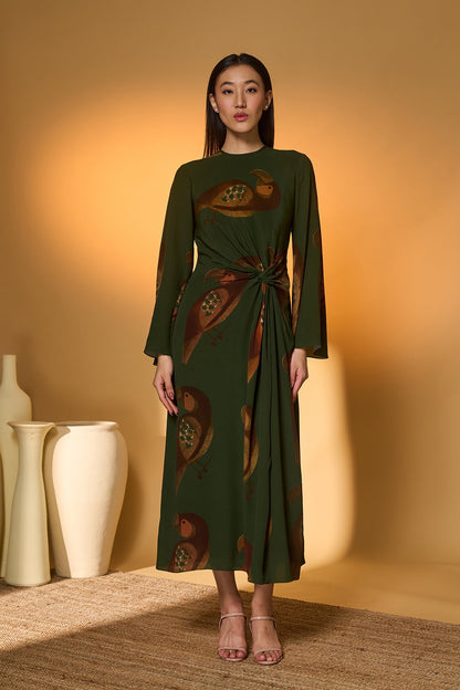 Olive Chirpy Chase Muse Dress