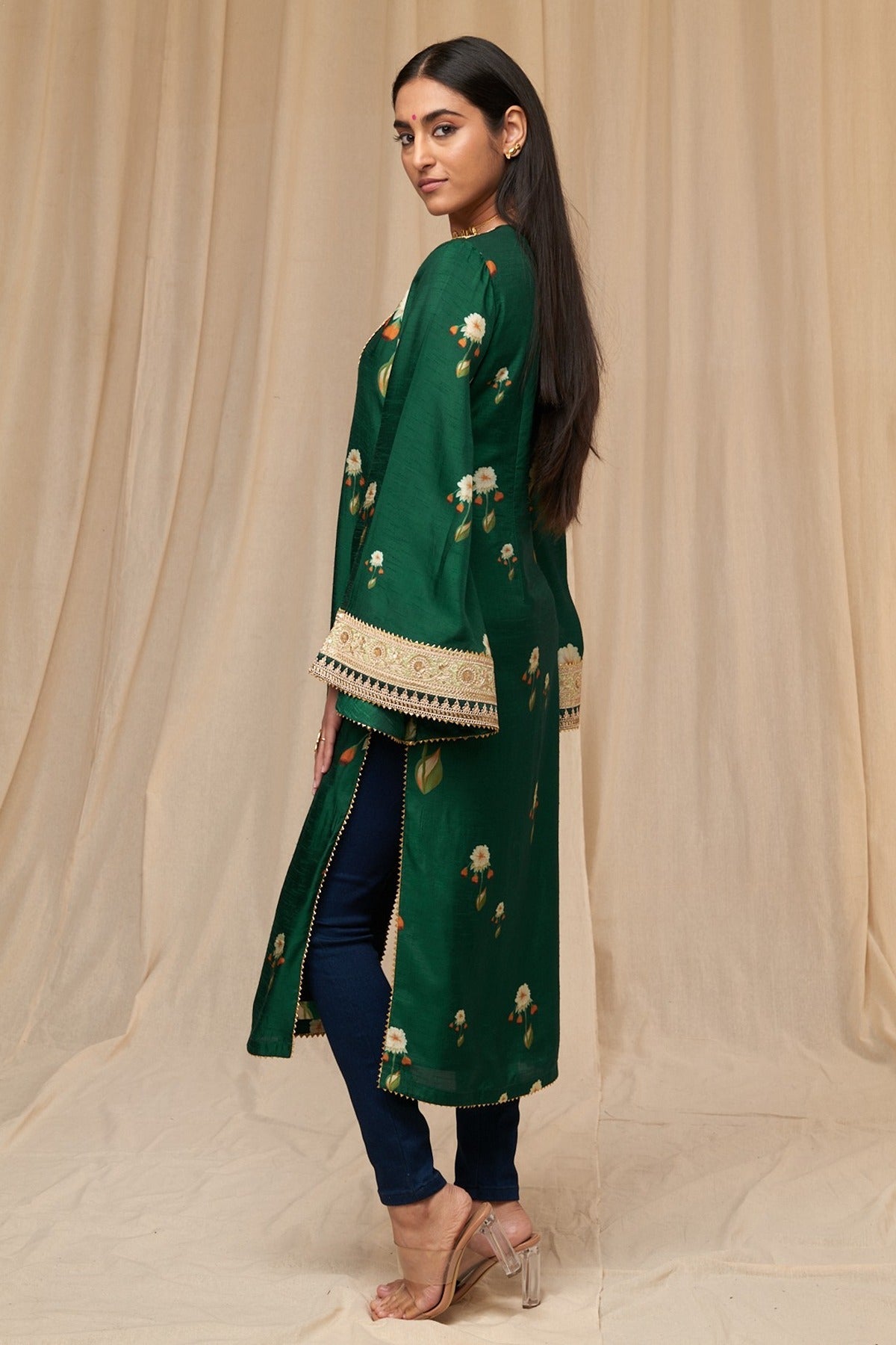 Bottle Green Buttercup Kurta