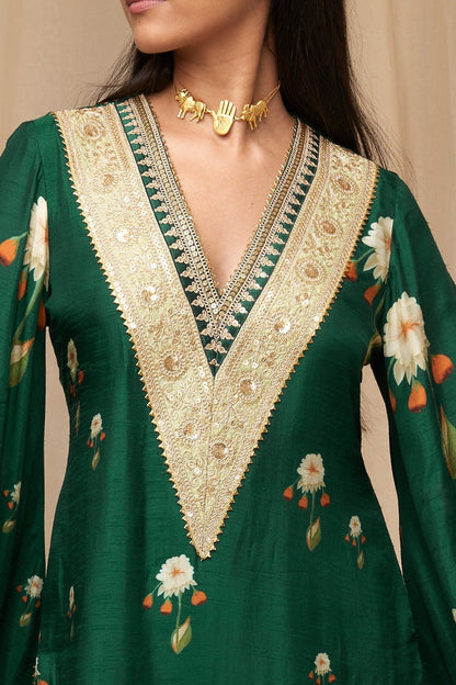 Bottle Green Buttercup Kurta