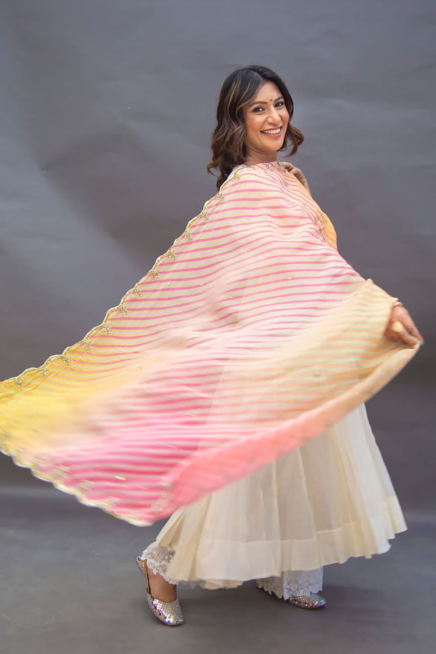 MISS MALINI IN THE FIZA ANARKALI SET