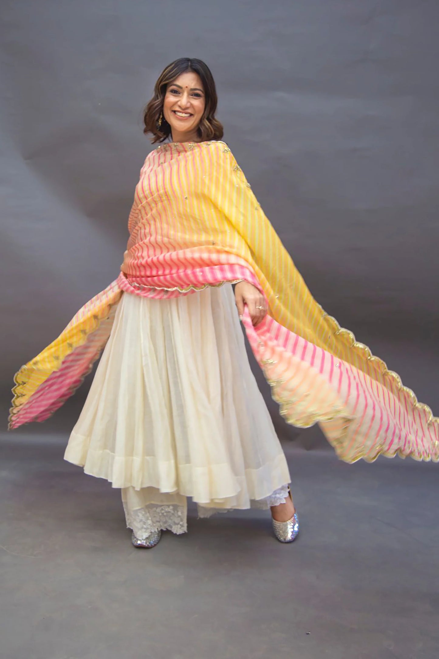 MISS MALINI IN THE FIZA ANARKALI SET