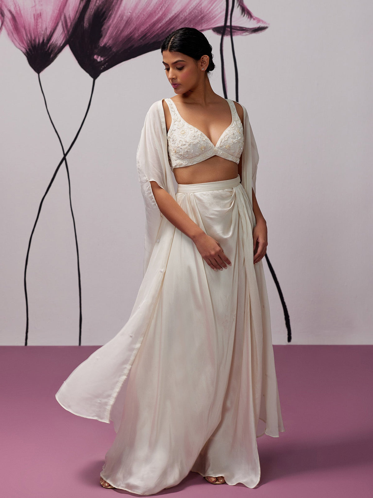 Moonbeam Ivory Jacket Skirt Set