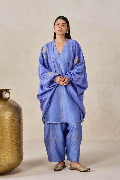 Chanderi Jacket Style Kurta With Salwar Set