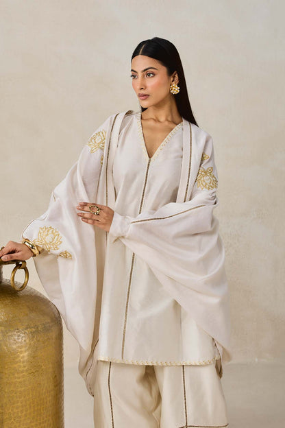 Chanderi Jacket Style Kurta With Salwar Set