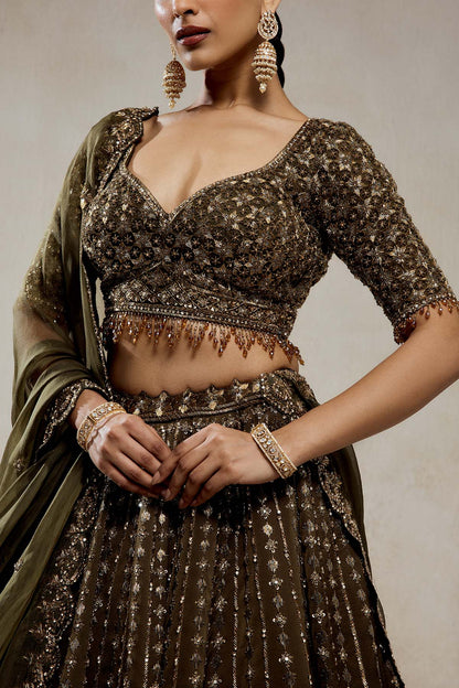 Mehendi Green Lehenga Set