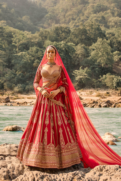 Regal Scarlet Lehenga
