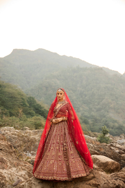 Ruby Heirloom Lehenga