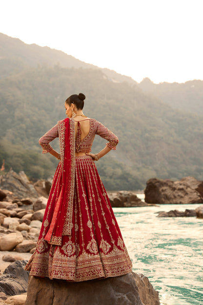 Crimson Royale Lehenga