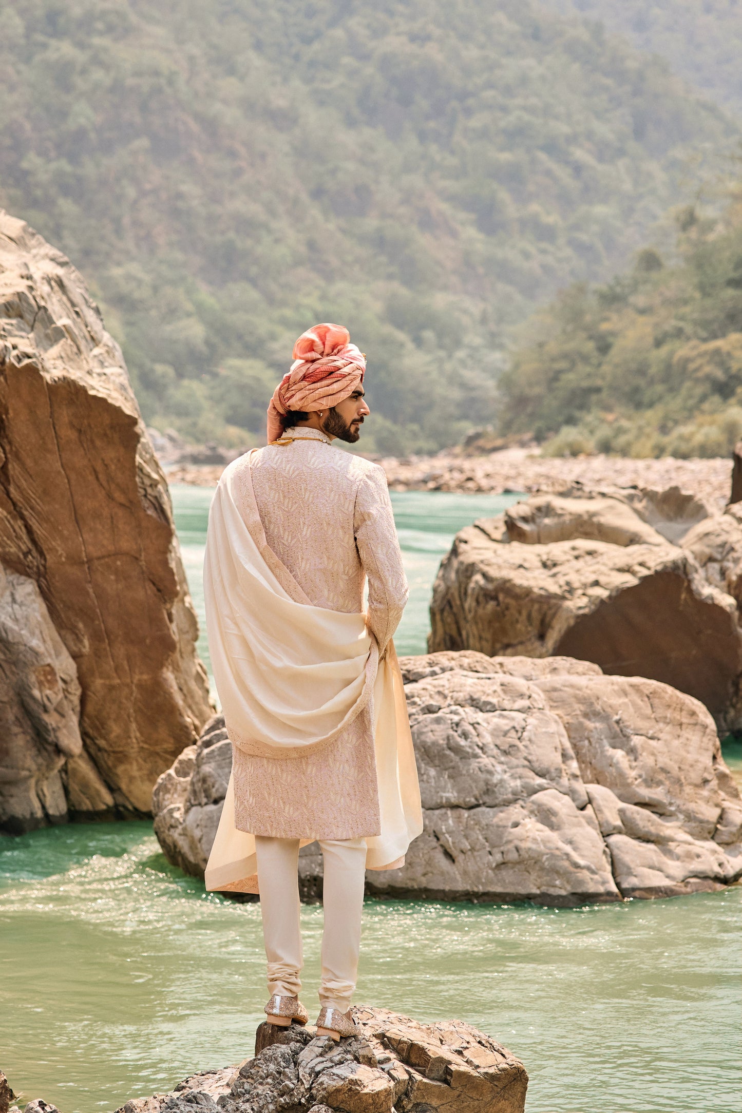 Blush Pink Legacy Sherwani Set
