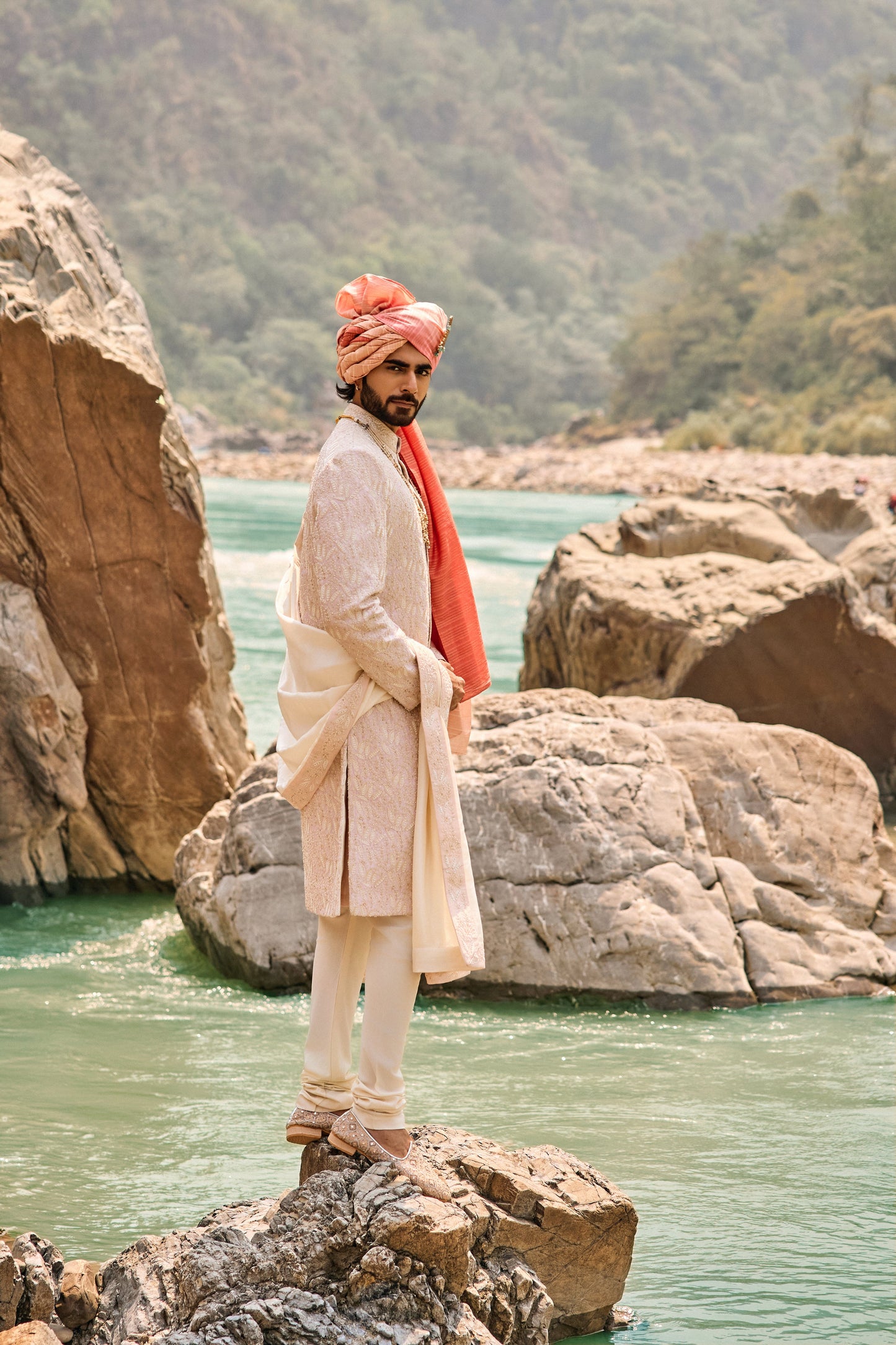 Blush Pink Legacy Sherwani Set