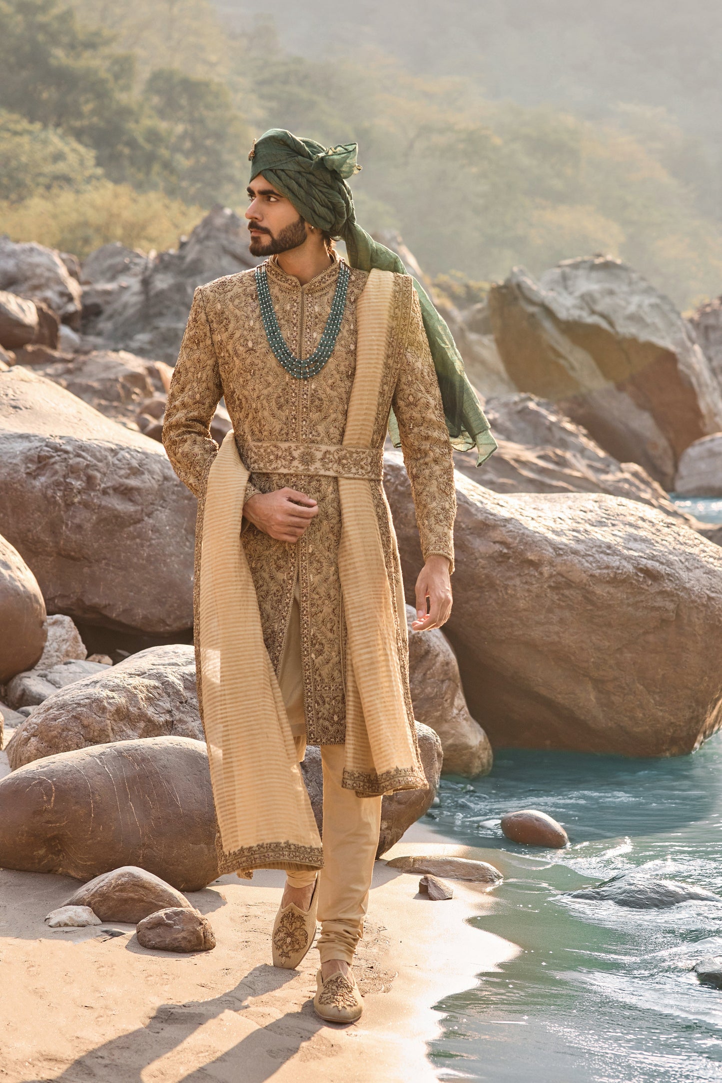 Olive Royale Sherwani Set