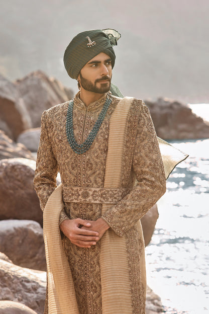 Olive Royale Sherwani Set