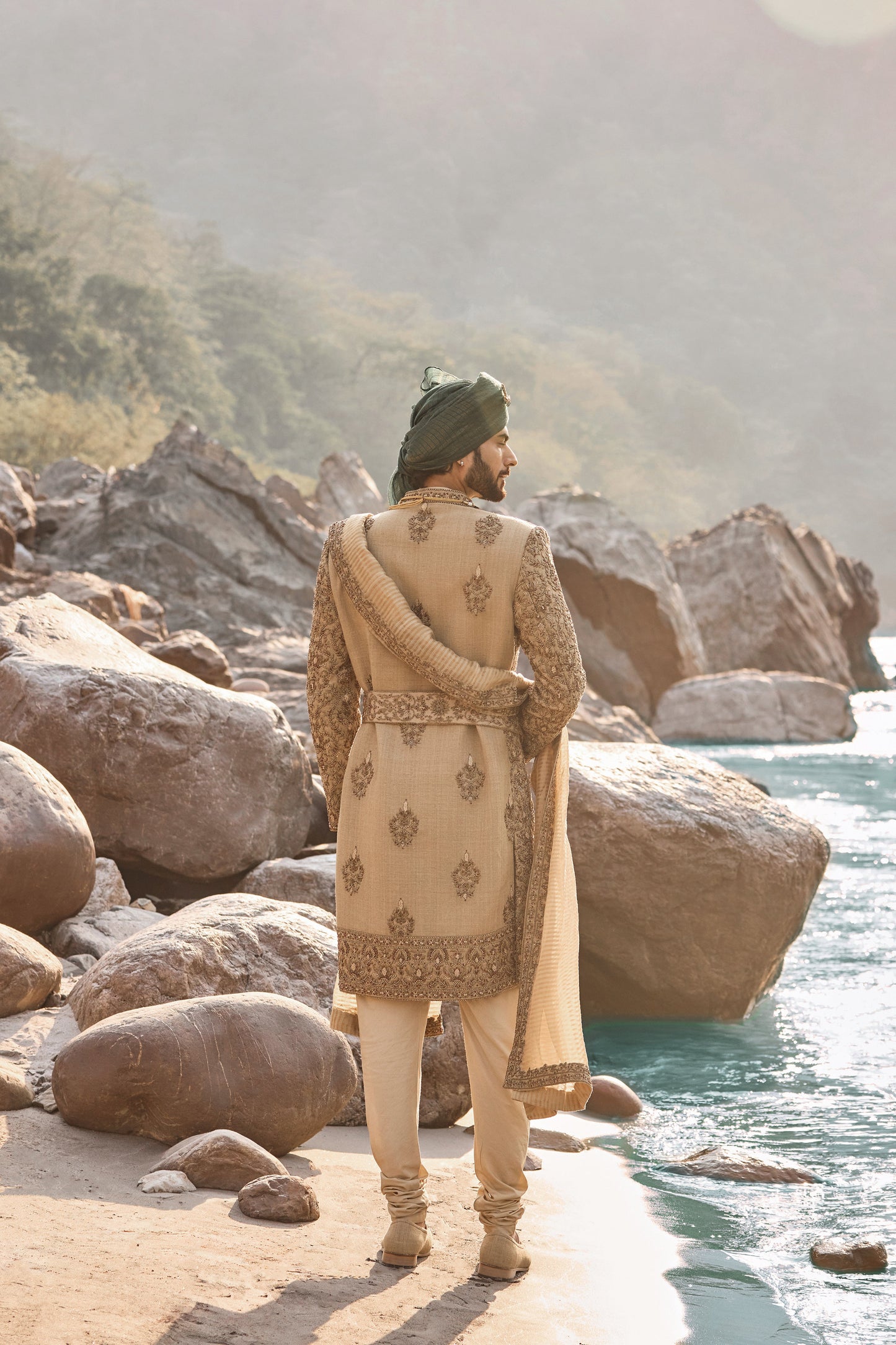 Olive Royale Sherwani Set
