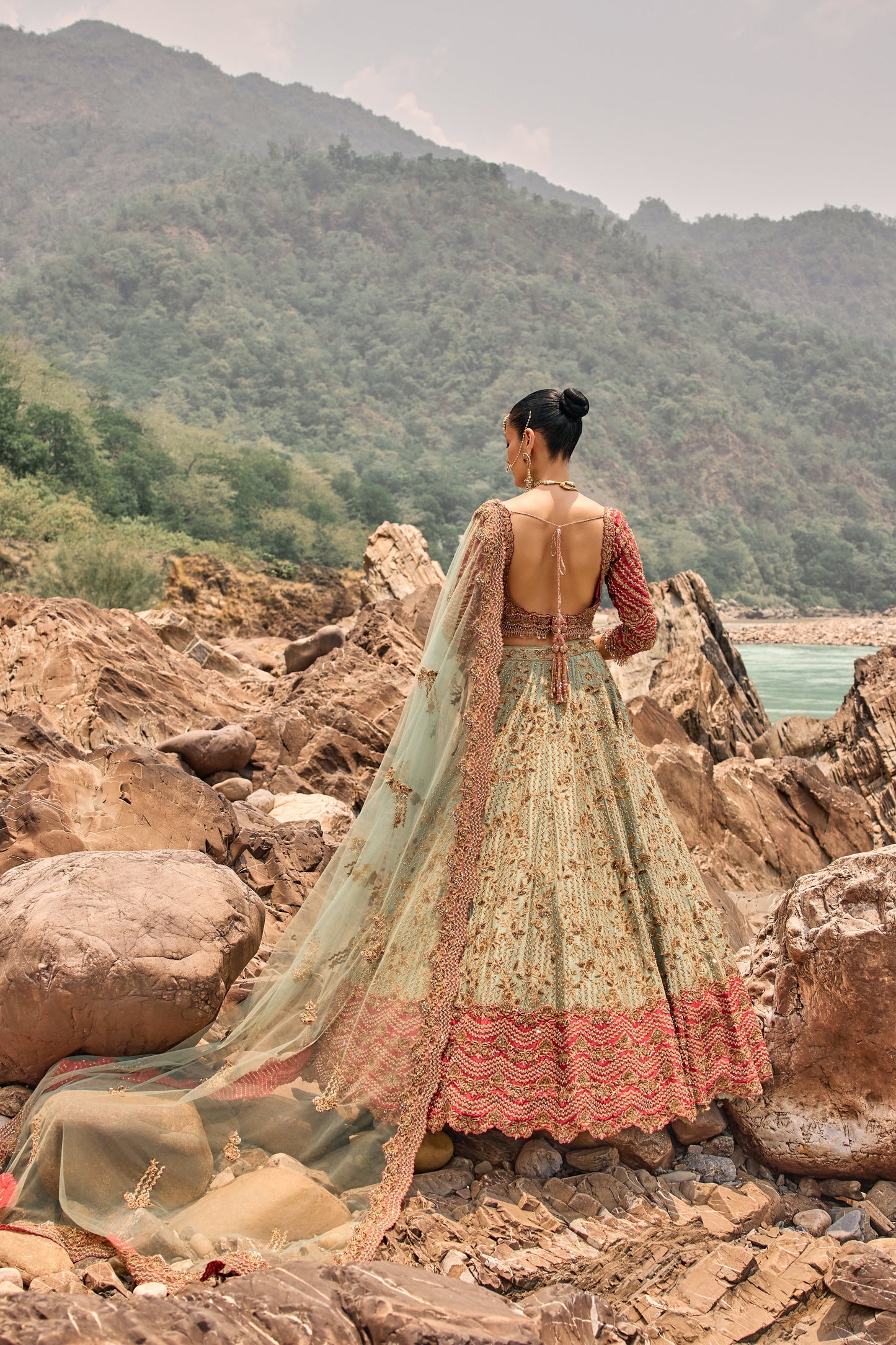 Misty Sage Lehenga