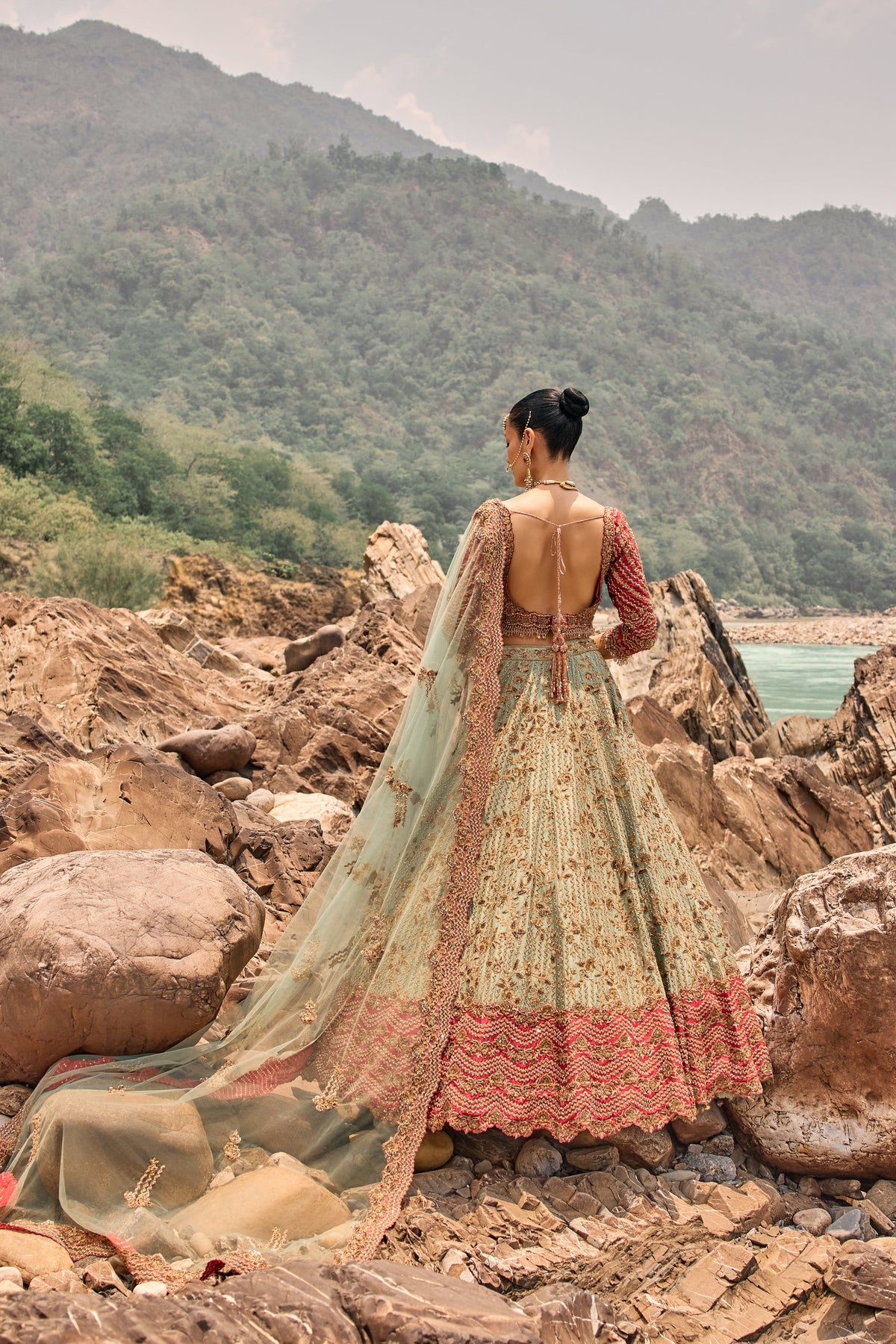 Misty Sage Lehenga