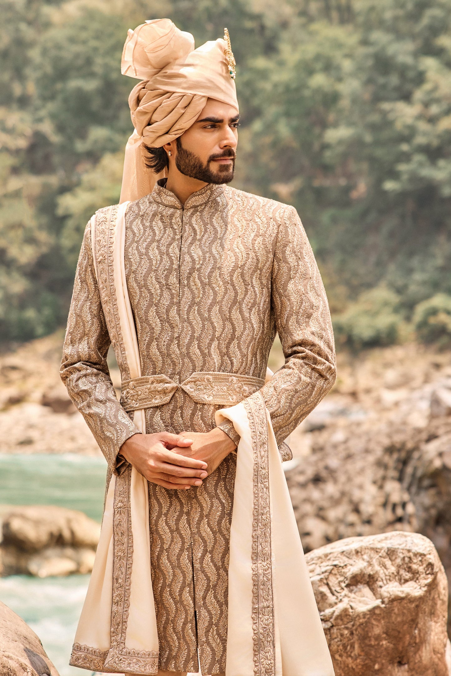Classic Bronze Sherwani Set