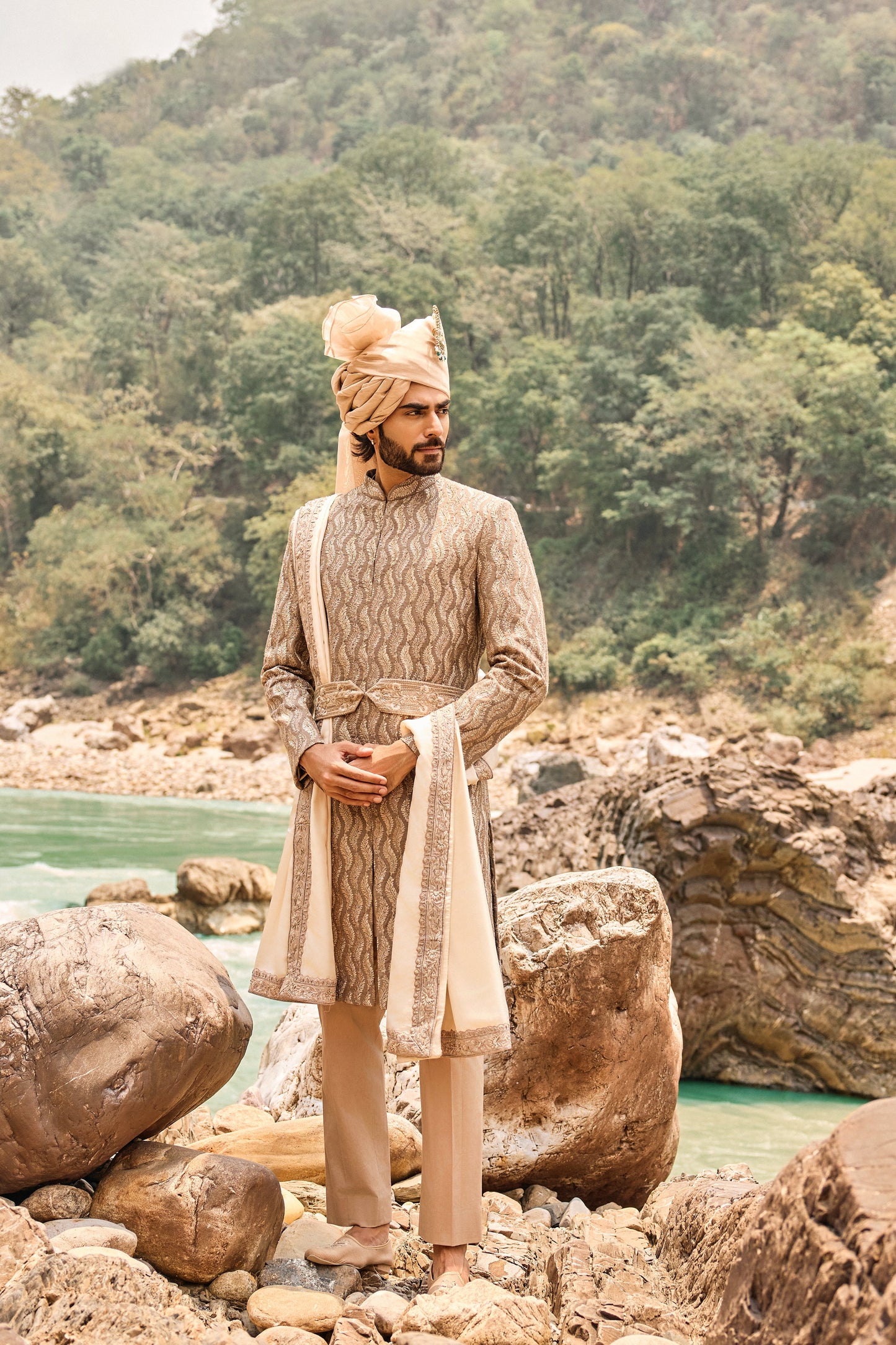 Classic Bronze Sherwani Set