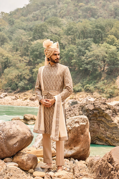 Classic Bronze Sherwani Set