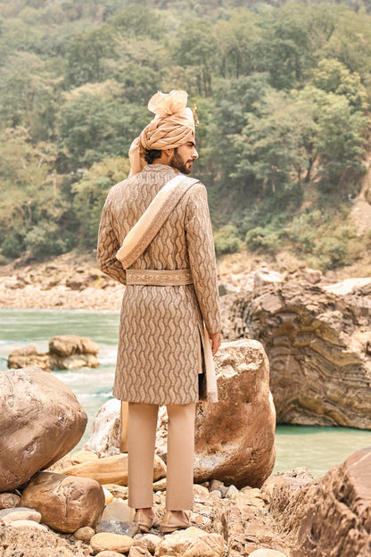 Classic Bronze Sherwani Set