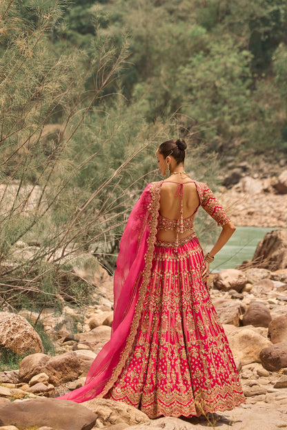 Fuschia Bloom Lehenga