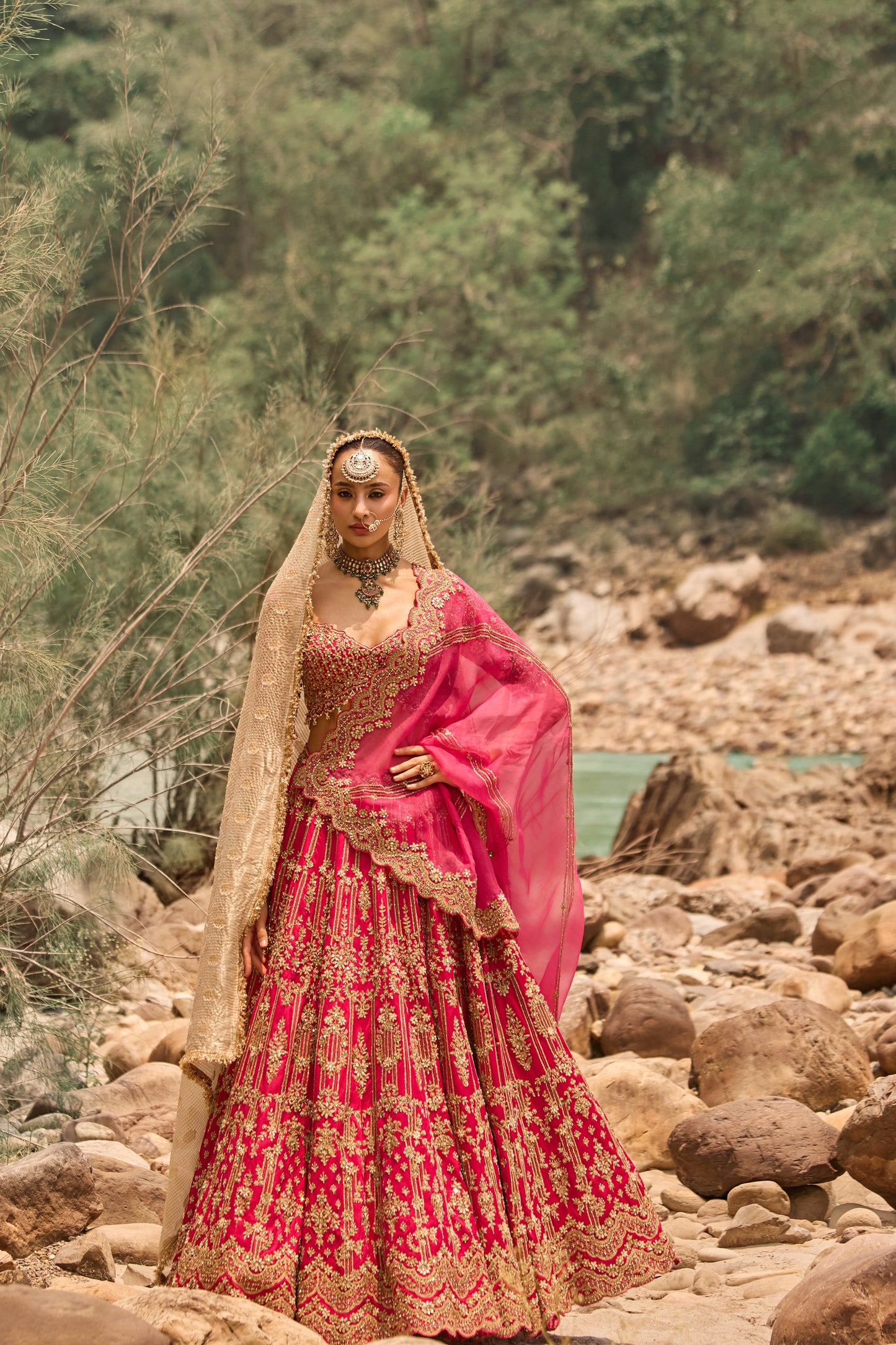Fuschia Bloom Lehenga